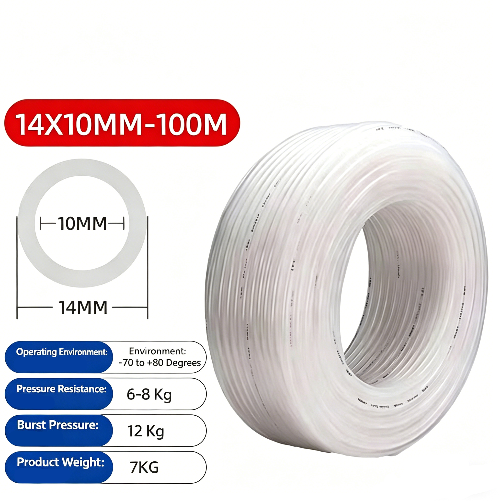 Upe Corrosion-Resistant Paint Pipe 10/6.5mm 12/8mm 14/10mm