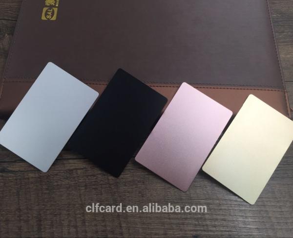 Colorful  Anodised Aluminium Business Cards  Brushed Finished Etched  Carving