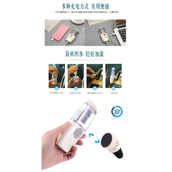 NEW Innovation Anion Nano Face and Car Sprayer / Perfume Humidifier H-198