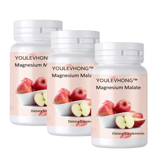 Natural Heralth 800mg Malic Acid And 200mg Magnesium Malate Supplement Gluten Free 30 Servings Nervous System Support