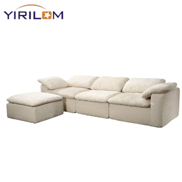Modern Cloud Modular Compression Sofa with Nordic Curved Design and Luxury Compression Module