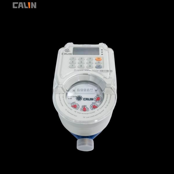 Multi Jet Brass Body Prepaid Water Flow Meter LCD Display Smart RFID Card