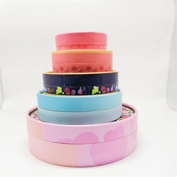 консервные банки бумаги диаметра 153mm упаковывая красочную круглую подарочную коробку бумажной доски роскошную упаковывая