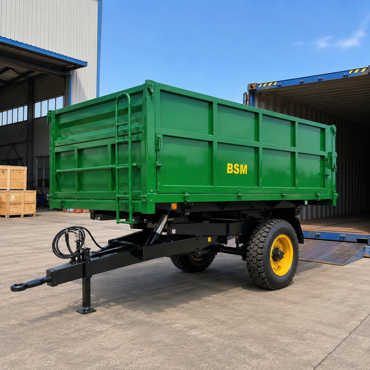 Hydraulic Tipping Farm Trailer for Agricultural Tractors