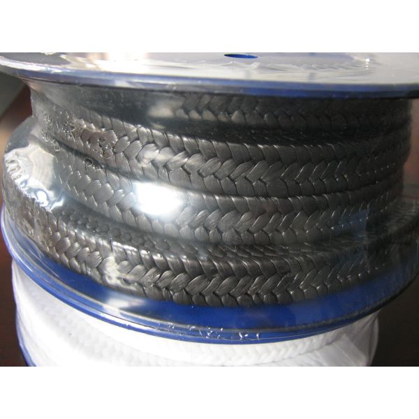 Black Color PTFE Packing with Graphite for Industrial Seal, Density 1.4g/cm³ and Working Temperature -240℃ to +455℃