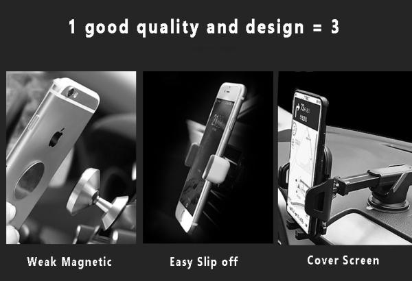 Magnetic Car Vent Phone Mount Anti-Slip Anti-Scratch Super Strong Magnets 360 Degree Rotation