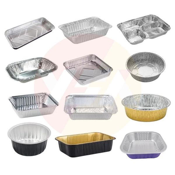 200 + Размеры Алюминиевая фольга Продовольственная упаковка Хранилищный контейнер Алюминиевая коробка для обеда