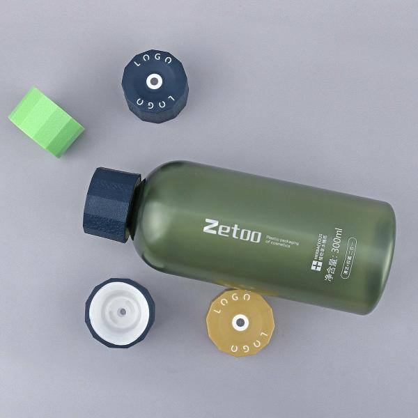 Transparent Plastic Cosmetic Bottle Round Cream Plastic Bottle 250ml / 300ml