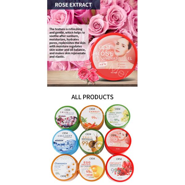 99% de cuidado de la piel orgánico Serum de Aloe Gel de masaje Hidratante Protector solar Blanqueador calmante