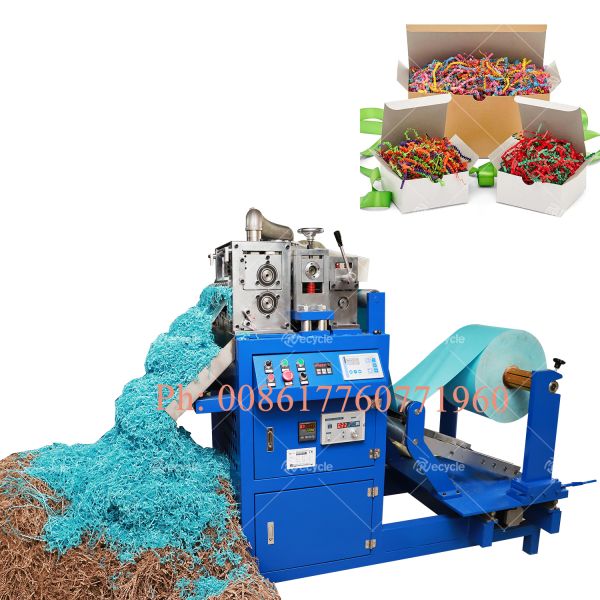 Electricity Mini Type Raffia Paper Making Machine A4 Paper Shredding Machine Crinkle Paper Machine