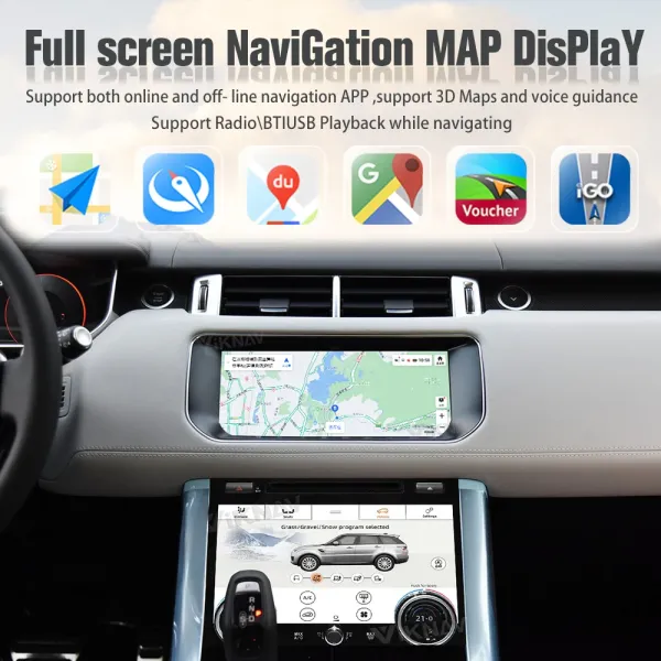 Радио для автомобилей с сенсорным экраном Android 12 для Range Rover Sport L494 2013-2017 GPS навигация Мультимедийный проигрыватель Android Auto