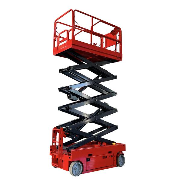 Orange Self Propelled Scissor Lift 6m-14m Mobile Platform Lift