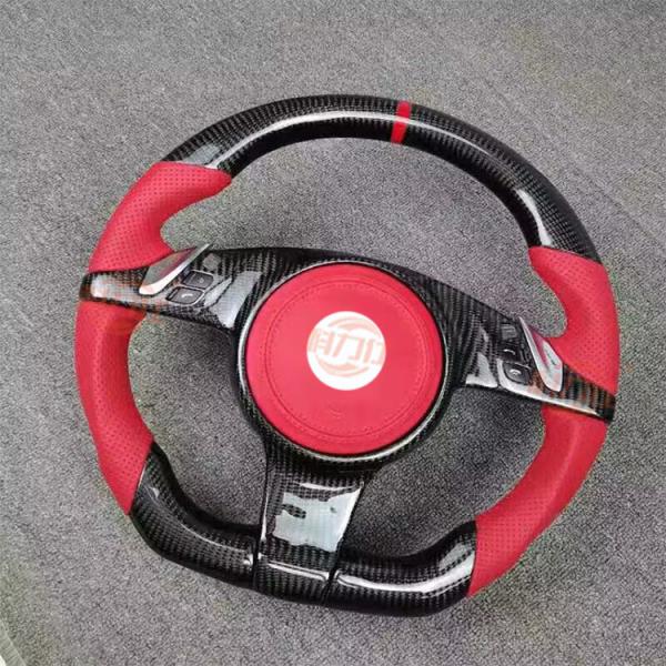P-o-rsche 911/922 P-anamera Cayenne 718 Macan Leather Carbon Fiber Steering Wheel