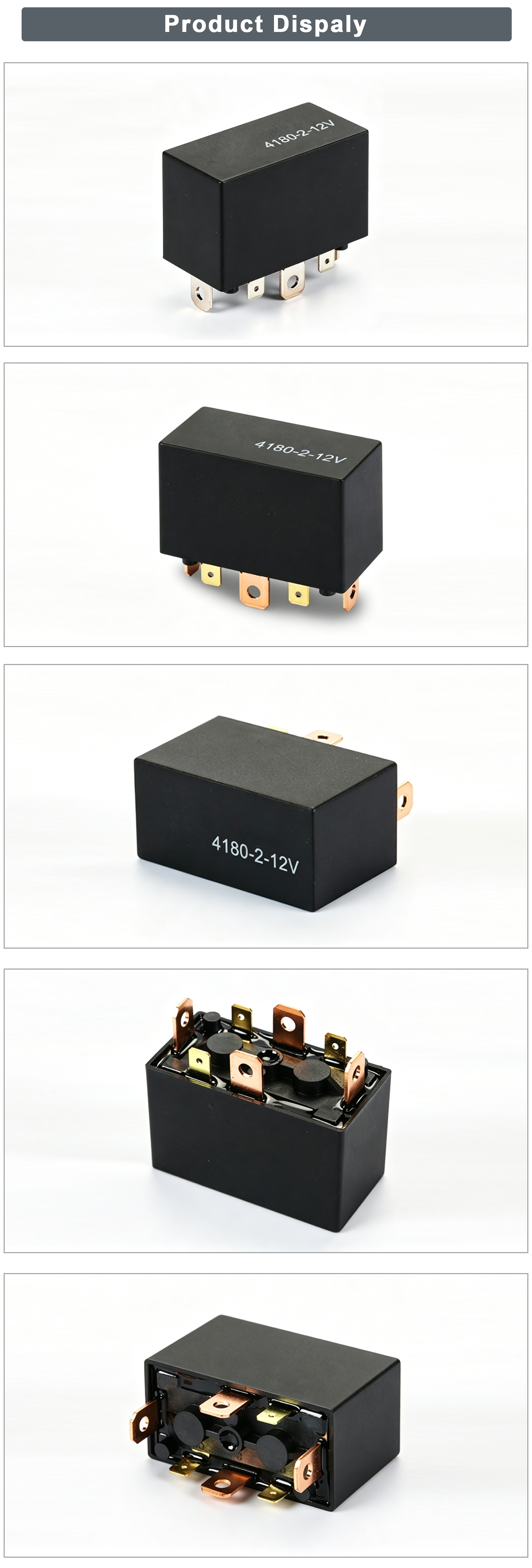 IP67 DPDT Winch Relay Contactor Automotive Relay 7PIN 80A 100A 12V 24V