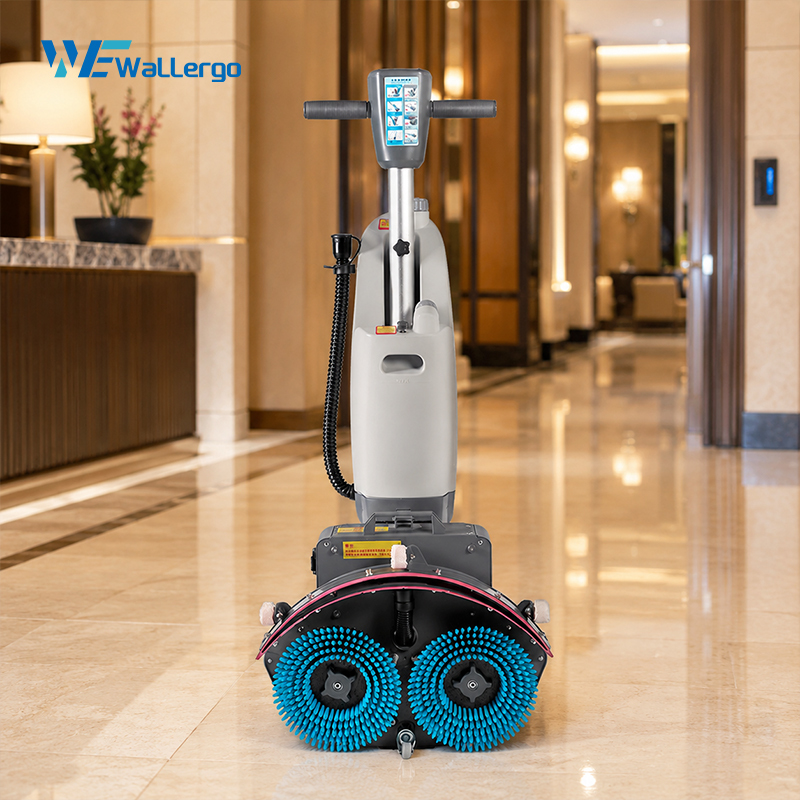 High Quality Cheap Commercial Cleaning Machine 24V 12AH Hand Push Mini Floor Scrubber Machine