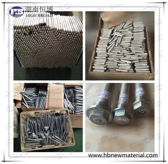 Анод штанга магния AZ31B для частей нагревателя воды нагревателя воды солнечных