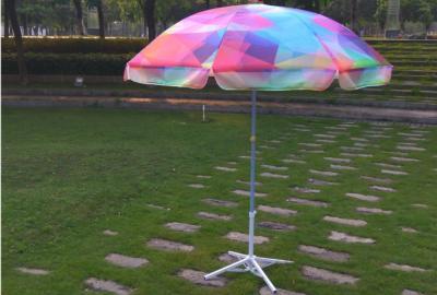 Parasol do poliéster da polegada 190T do guarda-chuva 48 do para-sol da praia do pátio da cor de 120CM multi