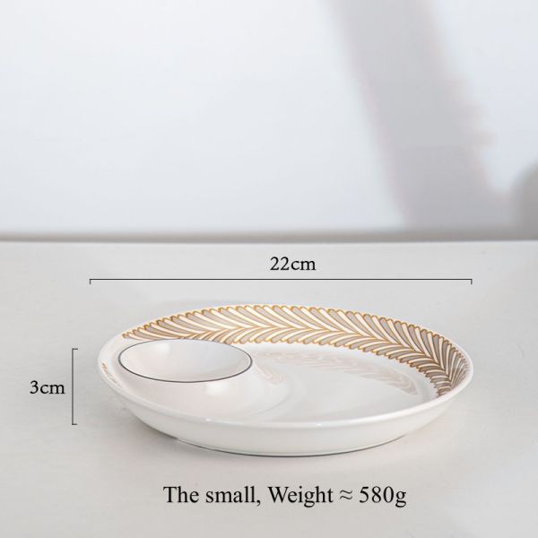 Sustainable 9.5 Inch And 8.5 Inch Ceramic Porcelain Party Plates With Sauce Dish Susi Plate