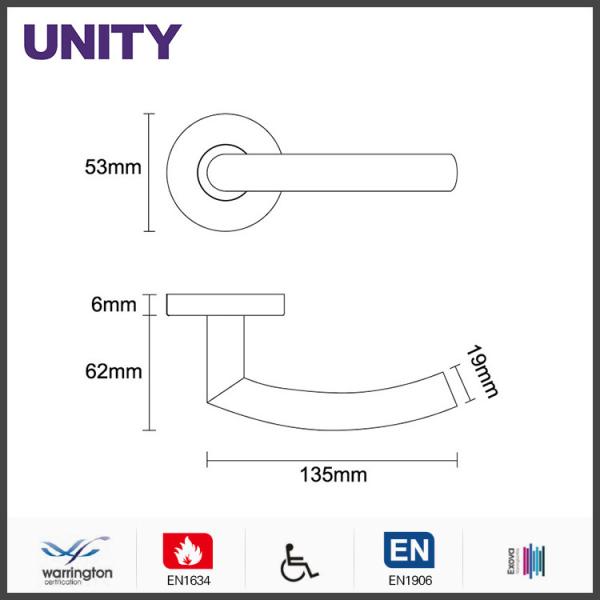 SS304/316 stainless steel door handle sets with custom finishes
