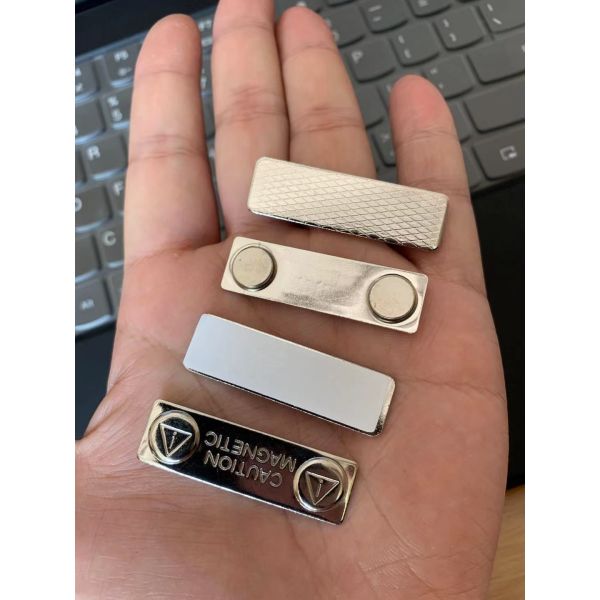 Decoiling Processing Service Custom Blank Magnet Badge 3M Base with Stronger Magnetic