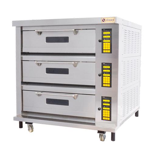 Professional Bread Oven 3 Decks 12 Tray Commercial Deck Oven