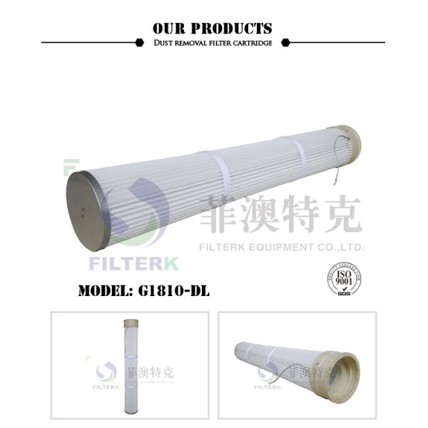 Bottom Loaded Replacement Filters Dust Collectors Pleated For Cement Plant