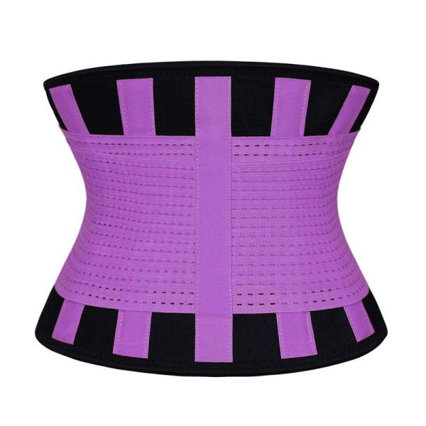 Custom Purple Solid Waist Trainer Corset Neoprene Sweat Belt For Fat Loss