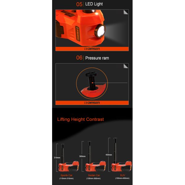 Emergency Car Tyre Change Electric Hydraulic Jack Kit Set With Torque Wrench