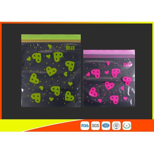 Packaging Pink Lip Zip Lock Plastic Bags , Custom Zip Lock Bags For Supermaret