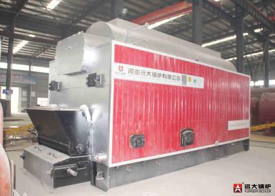 Water Tube Rice Husk Steam Boiler , Automatic Sugarcane Chain Grate Boiler
