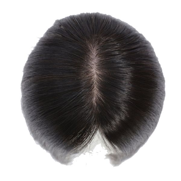 Silky Straight Women's Toupee with Heavy Density and Left Toupee Design 100% Human Hair
