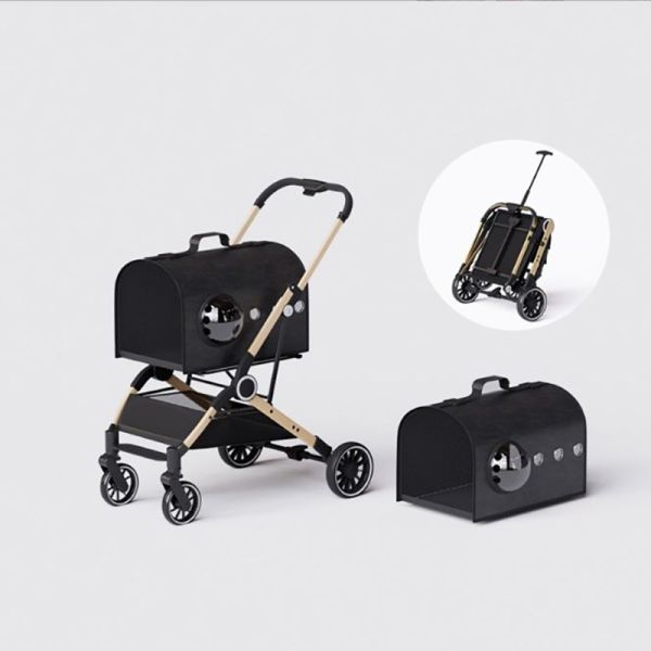 Collapsible Dog Stroller | Detachable Pet Carrier Stroller|Quiet Pet Stroller for B2B Bulk Purchase