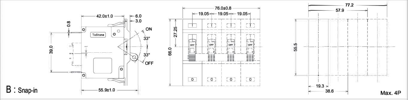 Автомат защити цепи 100A терминала винта серии 1P 2P 3P 4P j настоящий магнитный мини гидравлический миниатюрный