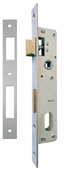 CP Finish Aluminium Door Latch Lock 25mm Backset Aluminium Profile Lock Surface Mount