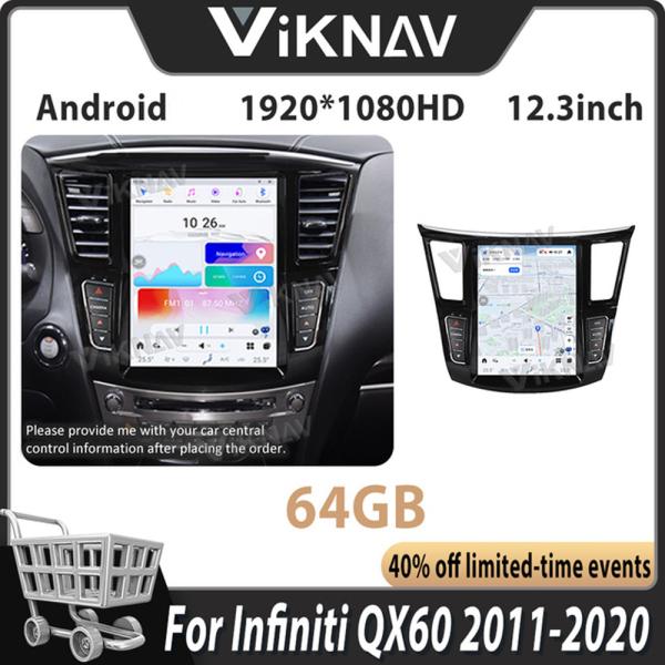 Viknav Car Radio For Infiniti QX60 (2011-2020) 12.3 inchAuto Audio Video WiFi Wireless CarPlay Upgrade Multimedia player