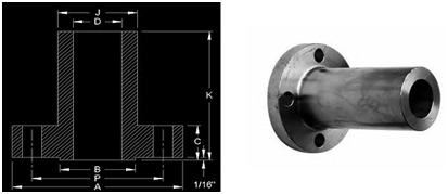 Welding Neck Custom Silver ASTM / ASME Forged Steel Flanges Long Flanges Type Welding Neck