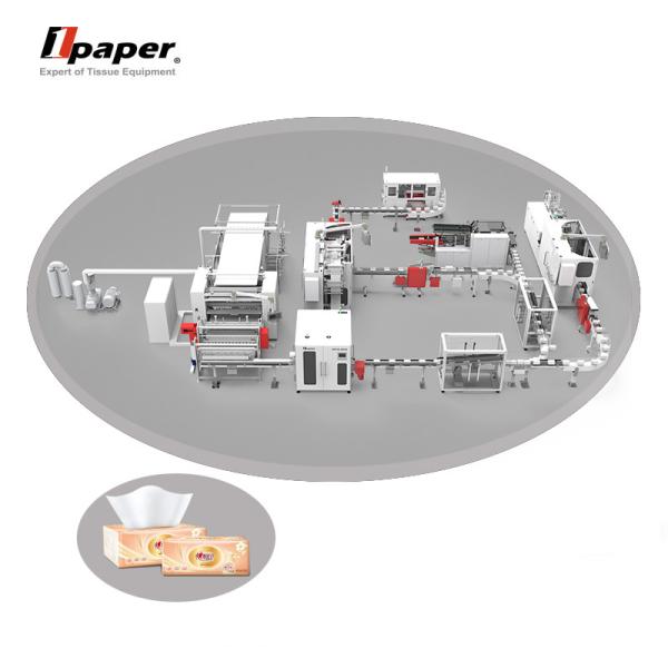 High Speed V Fold Facial Napkin Making Machine with 150 Bags/min Paper Production Line