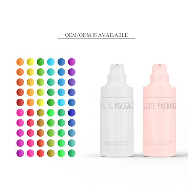 Multifunctional Cosmetic Plastic Bottle with Lotion Pump in Matte or Shiny Finish Customizable Color and 50/80/100ml Capacity