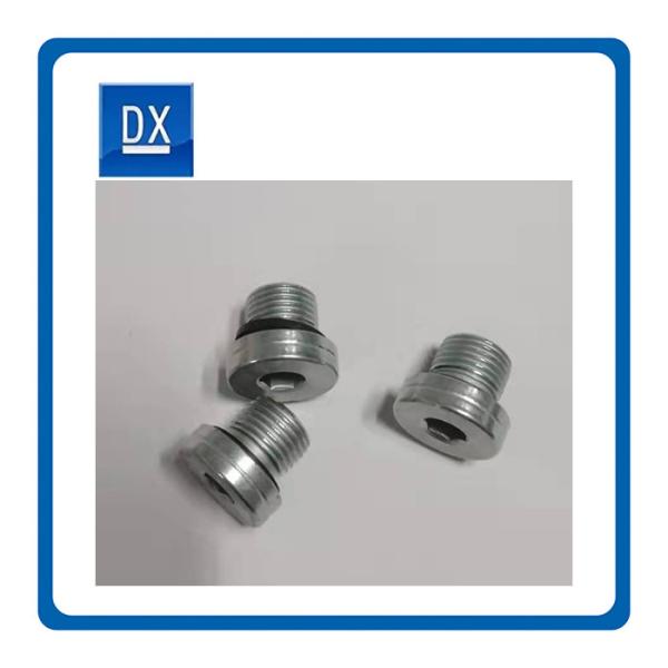 Silver 1/8 Steel Socket Hexagon Oil Plug Zinc Plated
