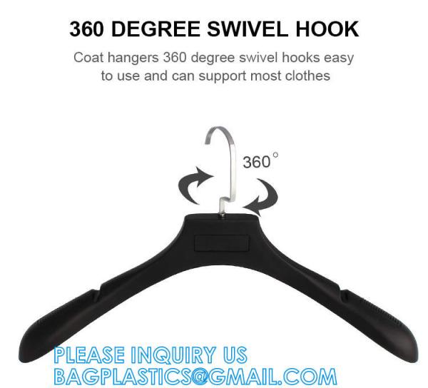 Boutique Plastic Hanger OEM Brand Fashion Adult Coat Garment Display Plastic Gold Hangers