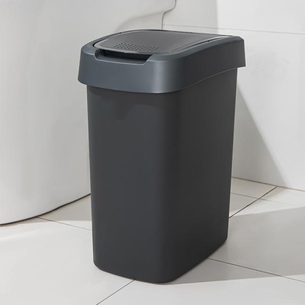 Creative Double Open Lid Trash Can Shake Lid Press Narrow Slit Sanitary Bucket Household Kitchen Storage Paper Baskets