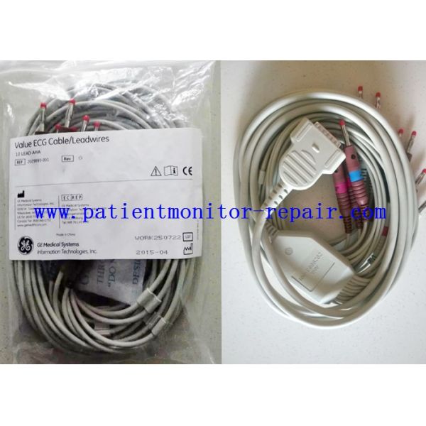 Agujas originales PN 2029893-001 de la ventaja 14 del cable 10 de la máquina del Leadwire #2029893-001 MAC1200 MAC800 ECG de GE MAC1200 ECG
