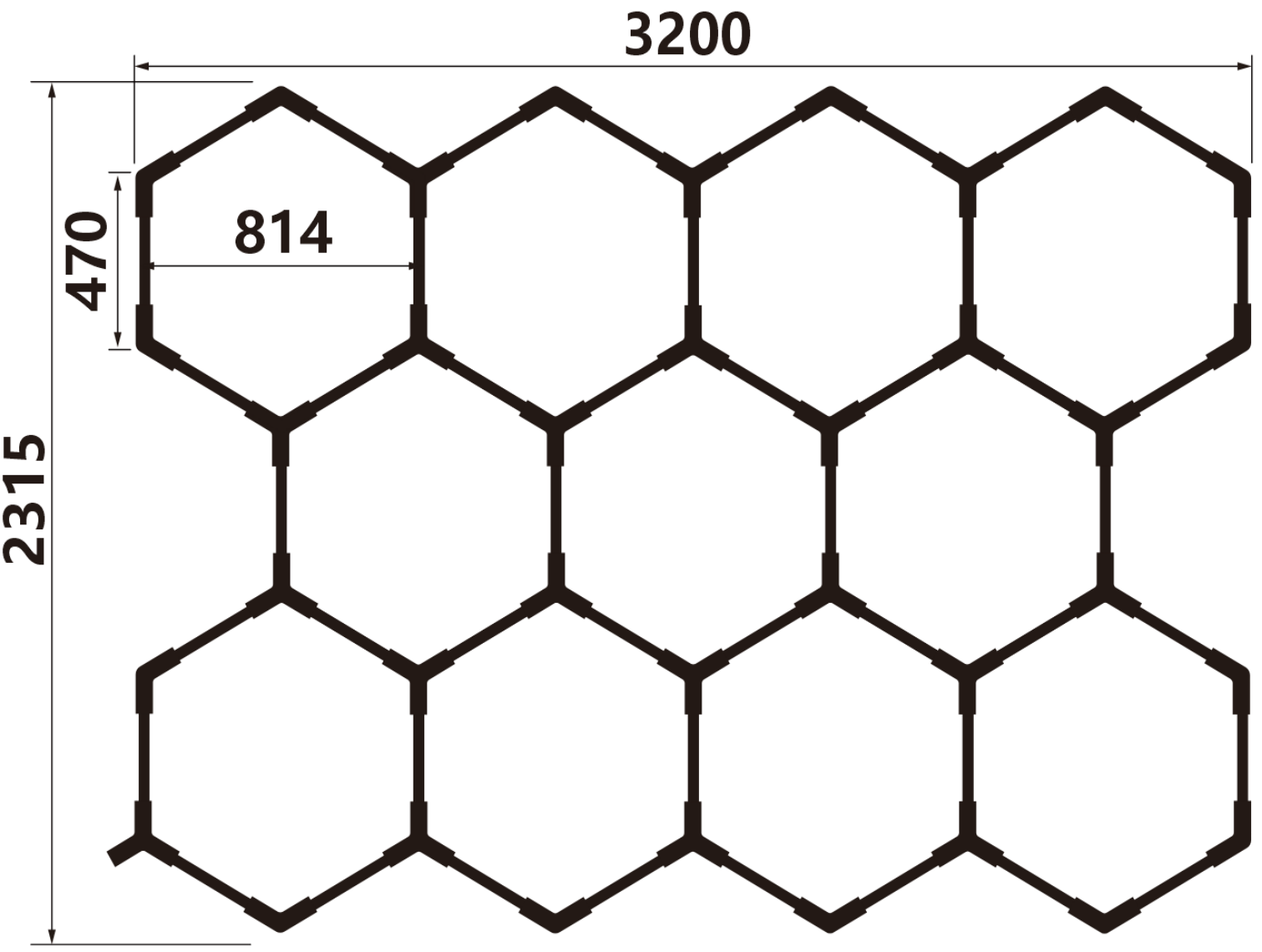 LED Hex Light Hexagon Panel Lighting System Modular Connectable Honeycomb Ceiling Lights For Home Garage Studio Office