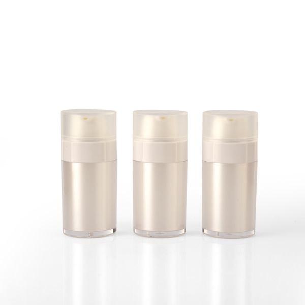Skin Care Round Plastic Lid 30ml Airless Cosmetic Bottles
