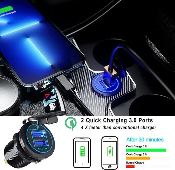 Adaptateur de recharge rapide USB QC3.0