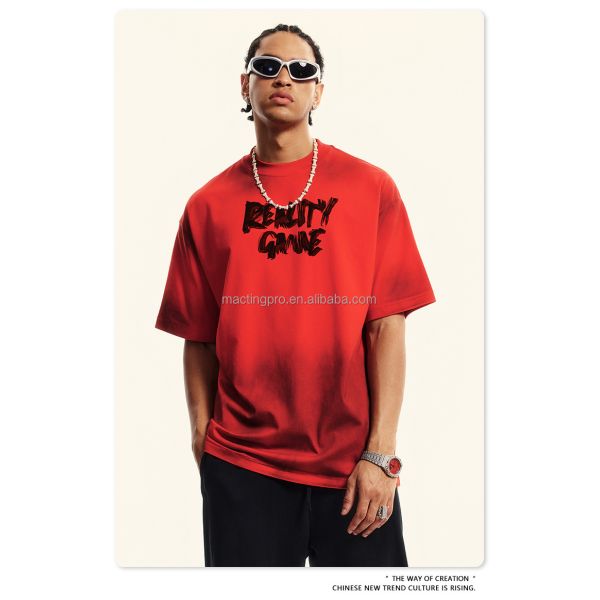 Washed Grey Oversized T Shirt Summer Sorona Fabric Quick Dry Cool Streetwear Heavyweight