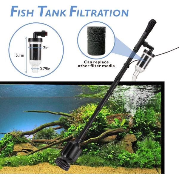 5 In 1 396GPH  12V Aquarium Gravel Cleaner