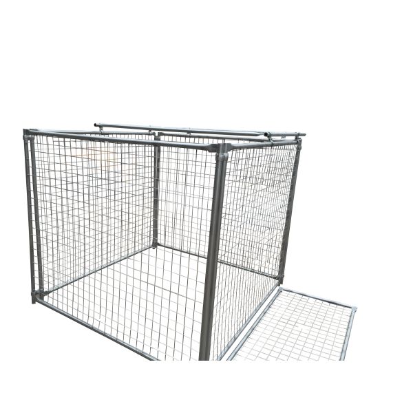 Customized Galvanised Steel Rubbish Cage HDG 14 Microns / 42 Microns