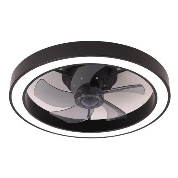 Lumière de ventilateur de 20 pouces de luxe Modèle noir et blanc simple Dimmable 5 lames Ventilateur de plafond