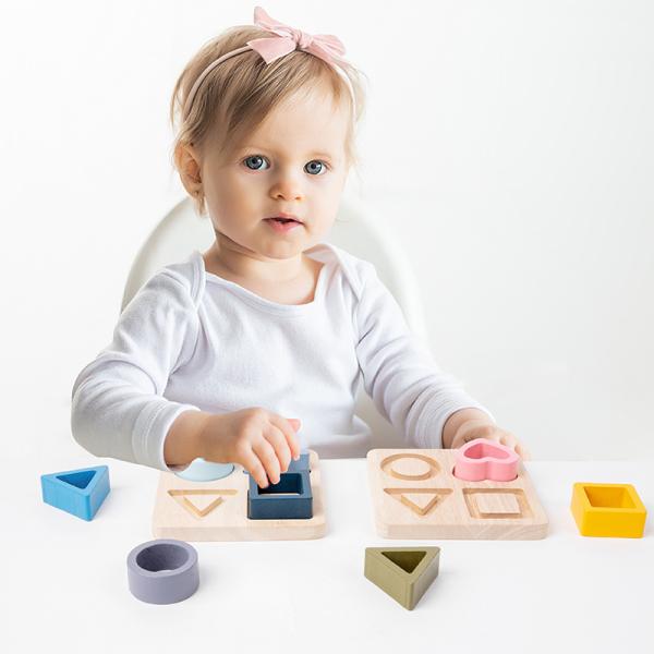 Early Learning Shape Cognition Wooden Puzzle Preschool Educational Toys Children Sensory Educational Toy